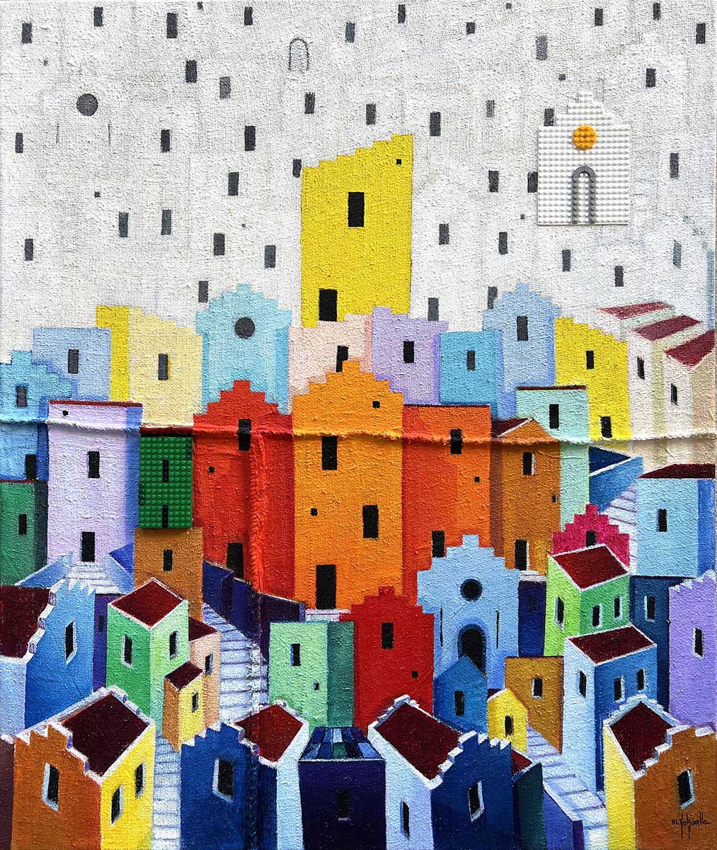 Online sale artwork entitled "Beekeeper' home" created by the contemporary artist Michele Volpicella