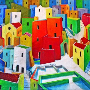 Online sale artwork entitled "The City as a Dream" created by the contemporary artist Michele Volpicella