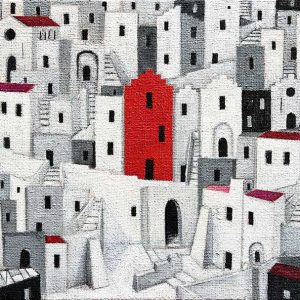Online sale artwork entitled "The city of wisdom" created by the contemporary artist Michele Volpicella