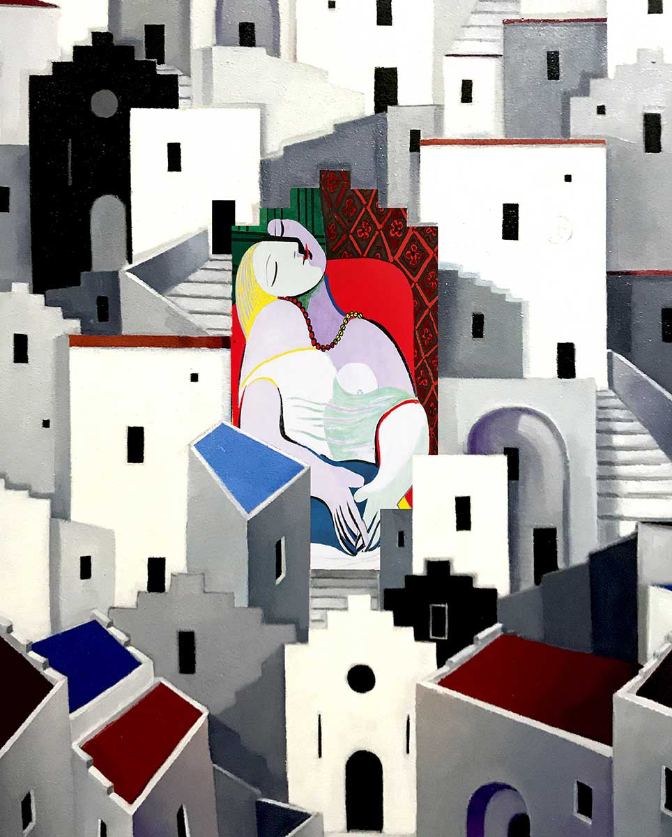 Online sale artwork entitled "The House of dreams" created by the contemporary artist Michele Volpicella