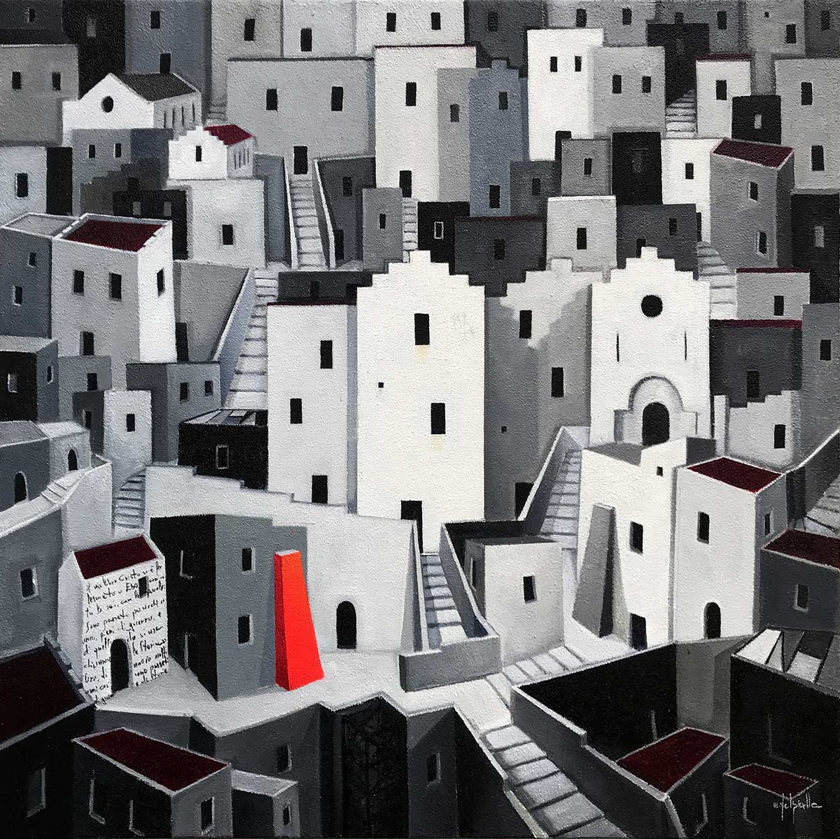 Online sale artwork entitled "The Publisher's Home" created by the contemporary artist Michele Volpicella