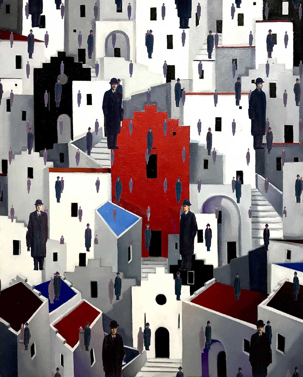 Online sale artwork entitled "The Surreal City" created by the contemporary artist Michele Volpicella