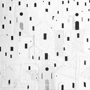 Online sale artwork entitled "The white city" created by the contemporary artist Michele Volpicella